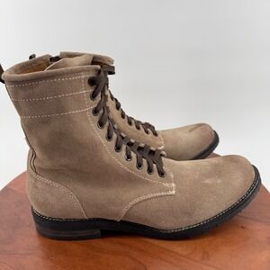 Circle G by Corral Mens Sand Suede Lace Up Zip Combat Boots Size‎ 11 D Mexico